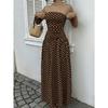 2026 Summer Off Shoulder Polka Dot Dress New Sexy Elegant Strapless Waist-cinching Slim Fit A-line Party Evening Dress Sweet Pleat Fashion Clothing