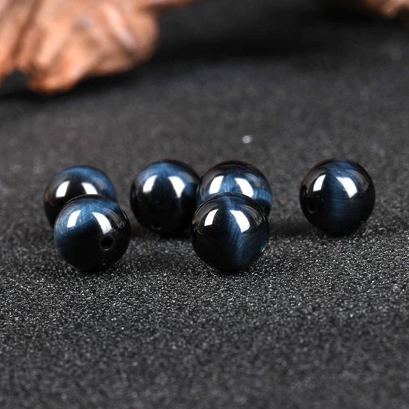 Tiger Eye Crystal Beads: Golden Yellow, Blue, Red Cat's Eye Loose Beads for DIY Bracelet - Five Elements Spacer Beads