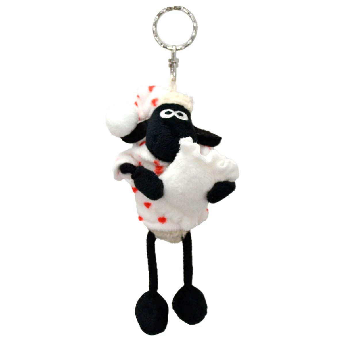 

NIKI STS Shaun Heart Pajamas, Keychain, 3.9 inches (10 cm), Kids, Black 10cm чёрный