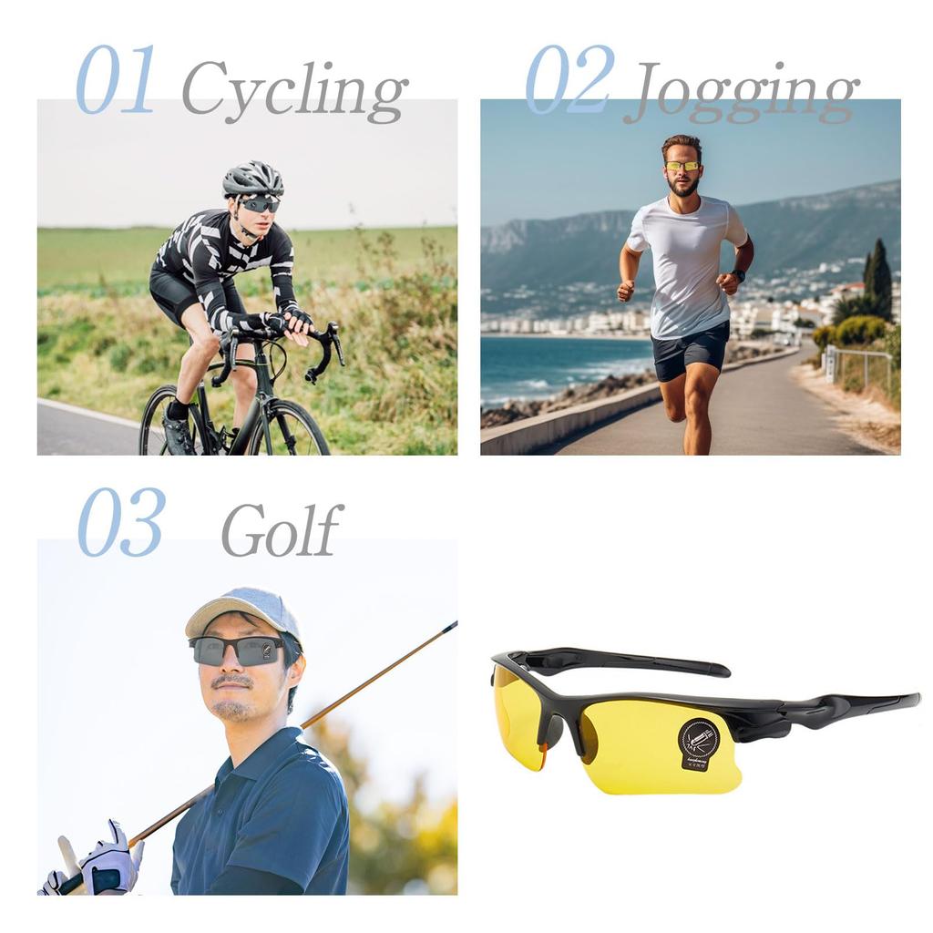 Ulterra Men's and Women's Polarized Sunglasses with UV Protection, Lightweight, Unisex, for Driving and Cycling (Black)