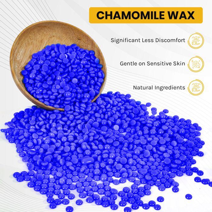 Cire Épilatoire Perles Camomille Bolusso | 100g Cire Sans Bandes, Épilation Douce Corps & Visage | Résultat Rapide à Domicile