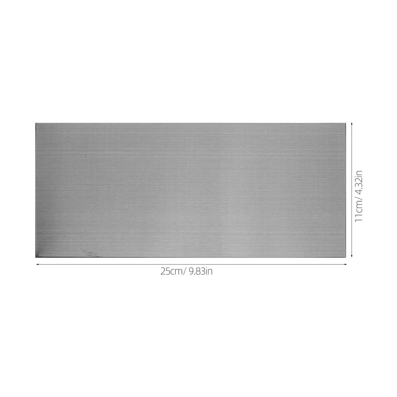 2Pcs Metal Door Sign Plate Blank Brushed Stainless Steel 25x11cm Office Name Plate Adhesive for Hotel School Apartment чёрный