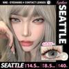 Eyeshare 2pcs Colored Contact Lens Seattle Series Natural Brown Eye Contacts for Daily Wear Yearly Cosmetics