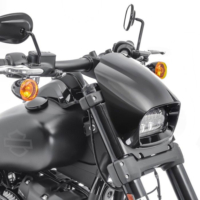 Masque de phare avant pour Harley Davidson Softail Fat Bob 114 18-25 noir
