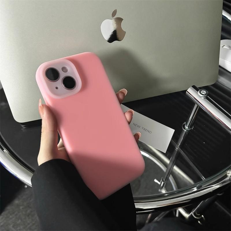 Jelly Liquid Silicone Is Suitable for iPhone17 Integrated Button Mobile Phone Case, Apple 15 All-inclusive Fine Hole Protective Case 14.