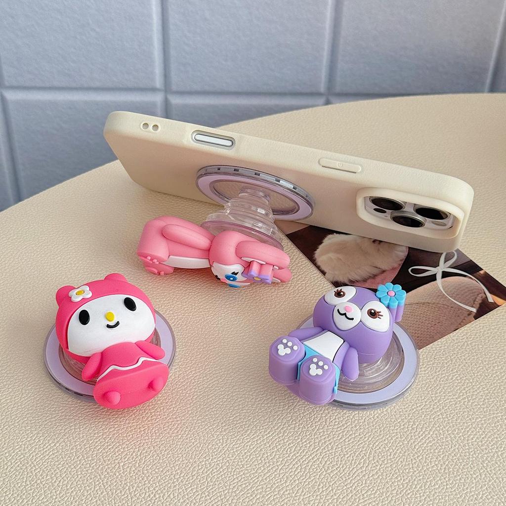 Kuromi 3D Magnetic Stand for MagSafe Phones - Korean Style Desktop Support