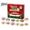 Christmas Countdown Surprise Gift Advent Calendar with Squeeze Toys Cute Silicone Dumpling Figures Holiday Theme Mini Dolls Stress Relief