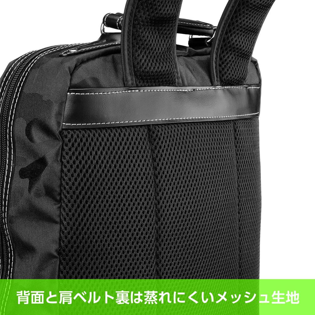 Hakuba Fineseed TOKYO Business Backpack BBP1714, Fits A4 Size and 16-inch PCs, Slim-Depth Casual Backpack with Wide Opening, Three-Way Closure,