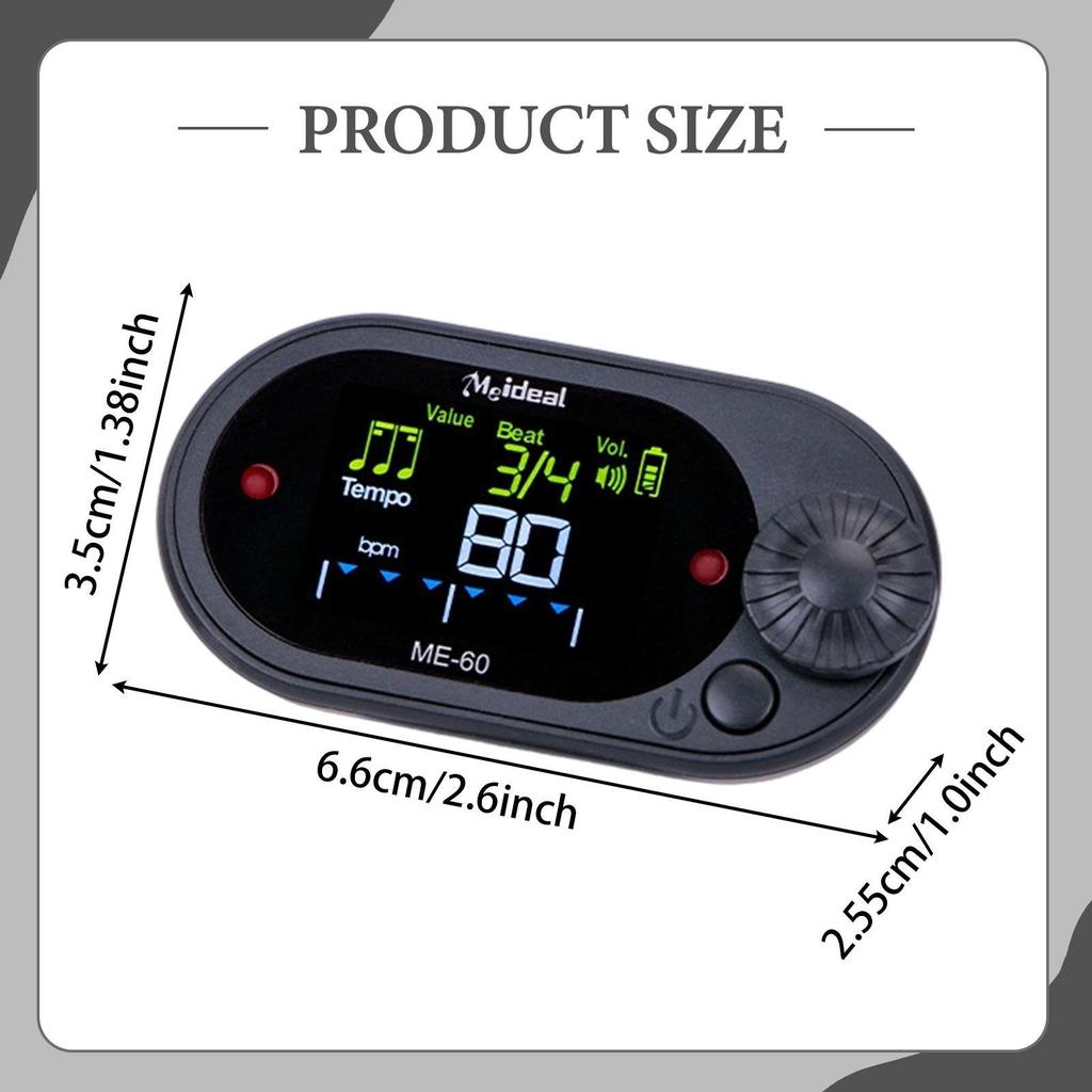 Digital Metronome Tuner Electronic Multifunction Chromatic Tone Generator Vocal