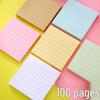 Colorful Adhesive Lined Sticky Notes Pad for Students, Tearable Messaging Reminders, Ins Style
