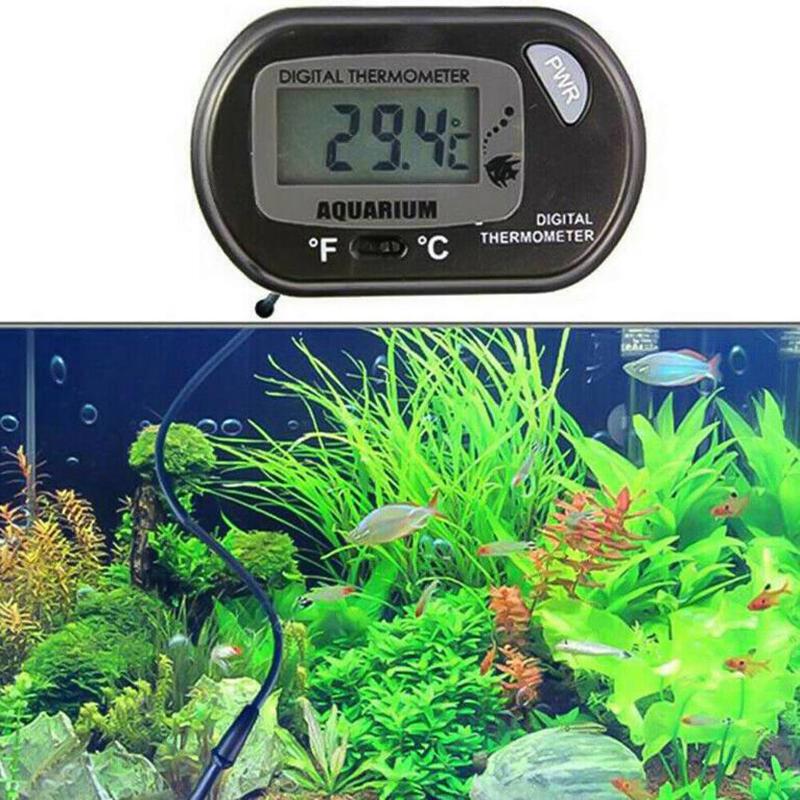 Lcd Digital Fish Tank Reptile Aquarium Water Meter Thermometer Temperature