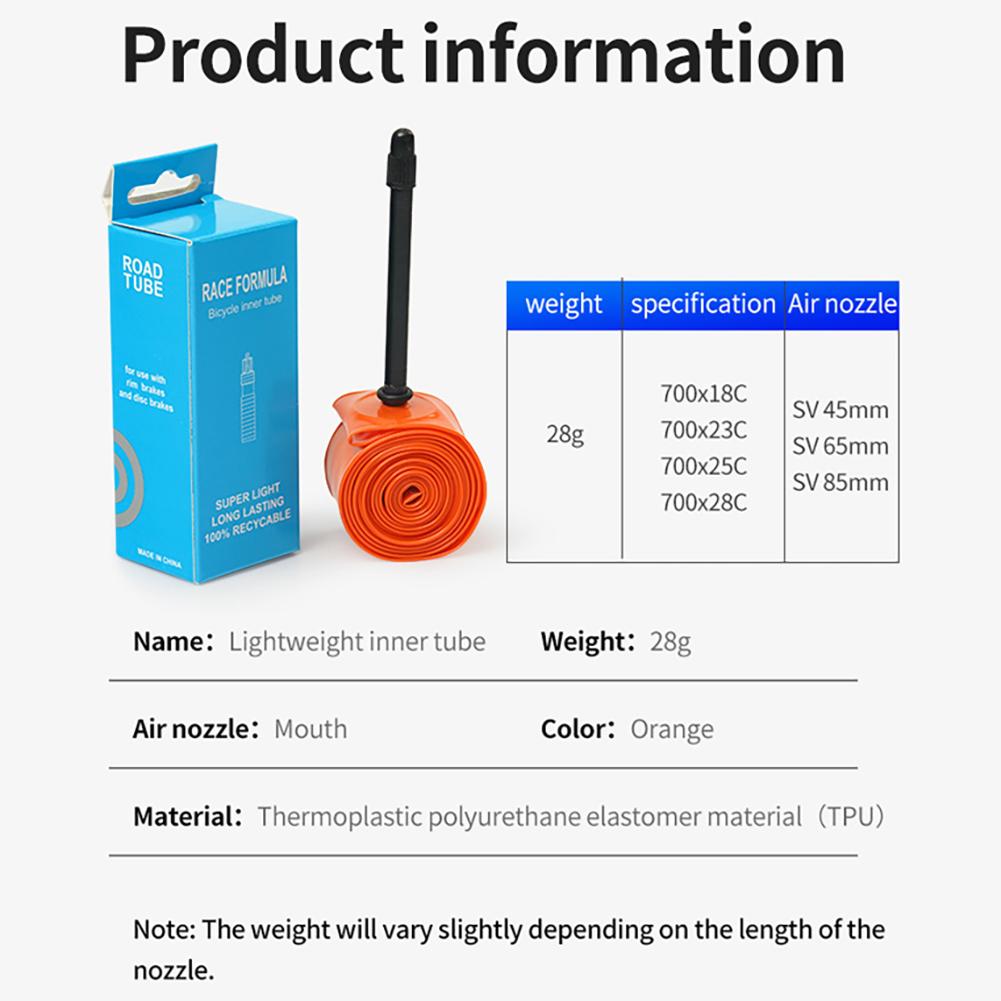 700c 45/65/85mm Lightweight Bicycle Inner Tube Presta Valve Road Bike Inner Tire Cycling Accessories