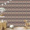 Wallpaper Ethnic Pattern Beige and Gray 50x1000