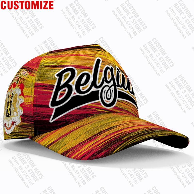 Belgium Baseball Cap Custom Made Name Belgie Team Logo Be Hat Bel French Travel Belgique Nation Belgien Flag Po Headgear