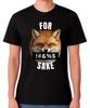 For Fox Sake T-Shirt Funny Angry Fox Graphic Sarcastic Humour Gift Unisex Tee