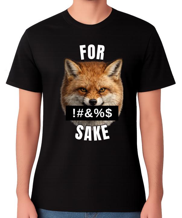 

For Fox Sake T-Shirt Funny Angry Fox Graphic Sarcastic Humour Gift Unisex Tee S разноцветный