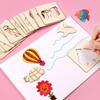 Wooden Stencil Outer Board Learning Educational Toys DIY Painting Template Wooden Painting Stencils