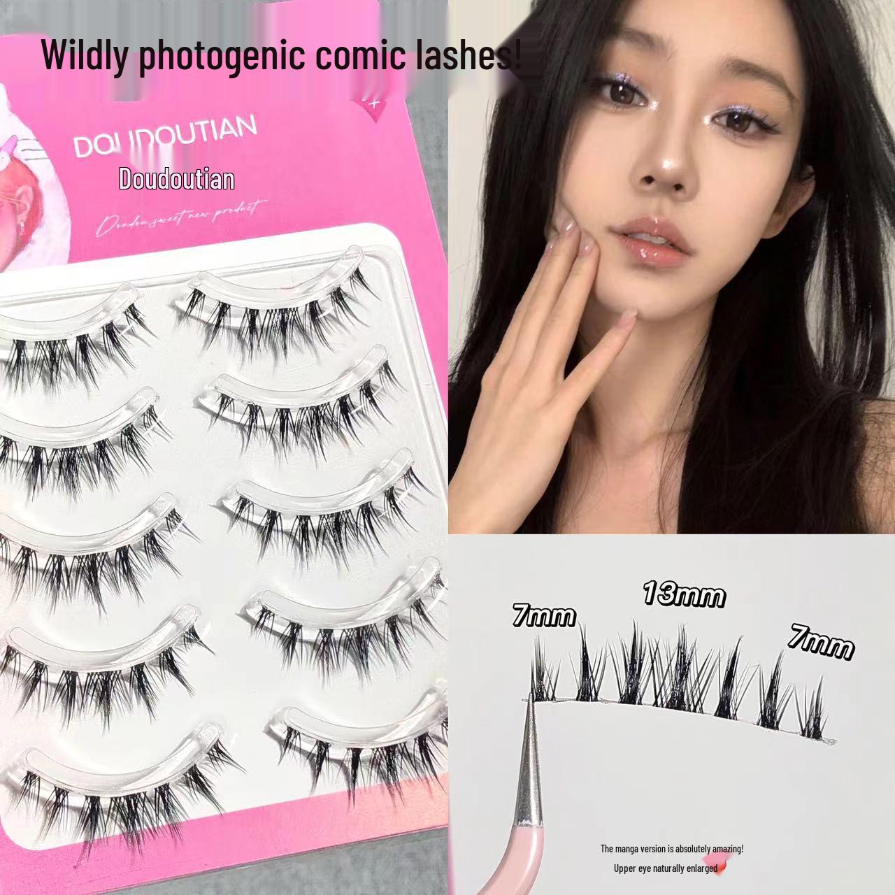 

Sweet American Comic Devil False Eyelashes - One-Piece Humanoid Natural Style