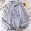Genshin Impact Cartoon Cat Printed Hoodie Women Casual Autumn Winter Kawaii Harajuku Fleece Long Sleeve Sweatshirts