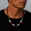 Conch Bohemia Surfer Necklace for Man,Coconut Shell Man's Wooden Beaded Collar,Summer Beach Jewelry Gift