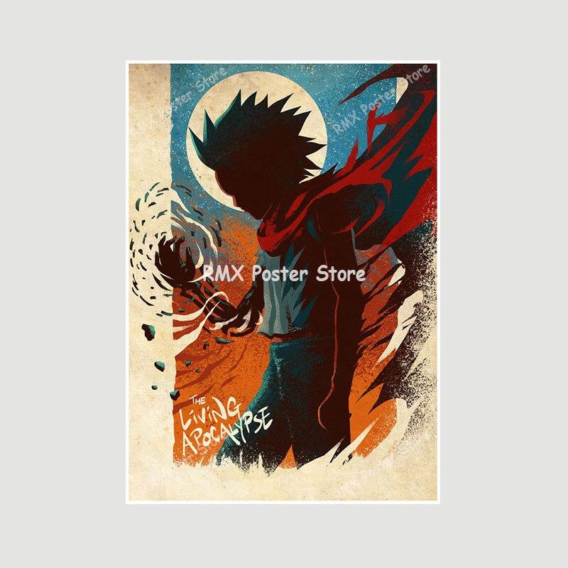 One Punch Man JoJo's Bizarre Adventure Art Painting Pictures for Bar Cafe Home Decor White Paper Room Decoration Anime Posters