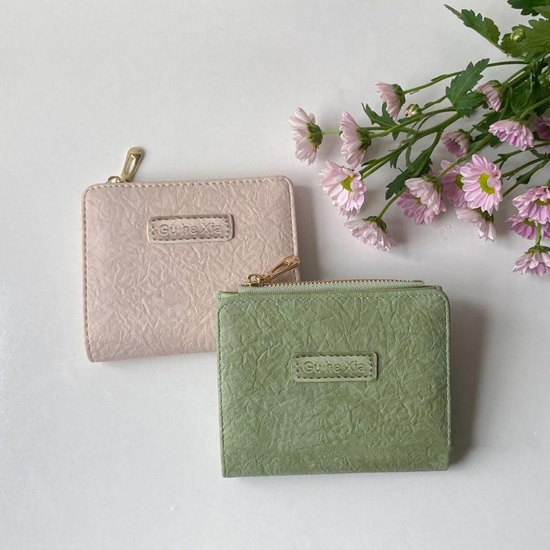 Retro Versatile Wallet For Women Girls  Multifunctional Id Holder High Quality Zipper Card Holders Simple Coin Purse