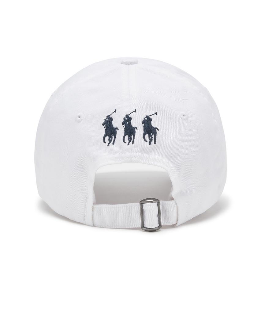 POLO RALPH LAUREN [Pony Trio] Triplequet Pony Cotton Twill Ball Cap - White
