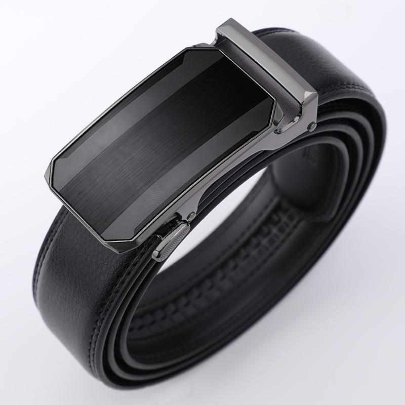 Belt Alloy Buckle Scalp Belt Cowhide Two-layer Cowhide Belt Suit Business Trousers 130cm
