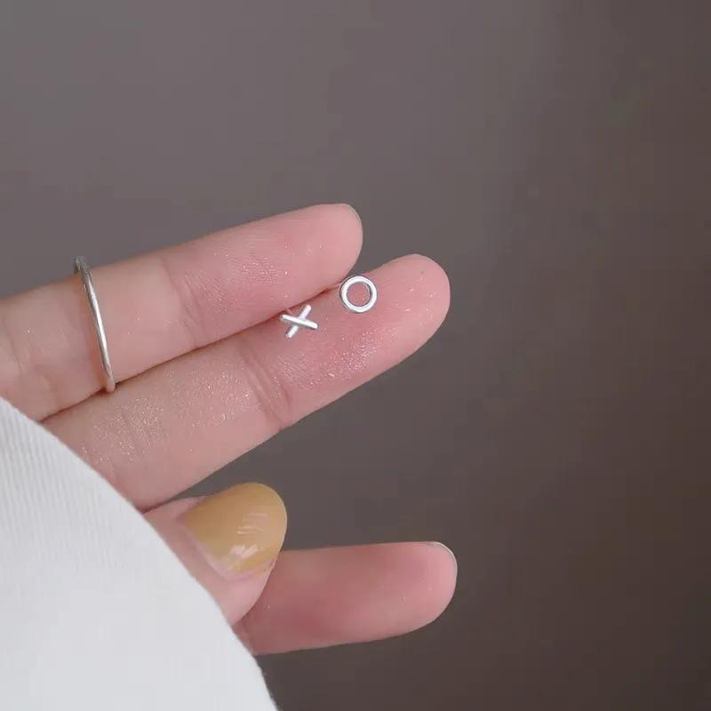 New Minimalism Earring 925 Silver Needle Allergic Protection Mini Small Heart Stud Earrings for Women Girls Jewellery