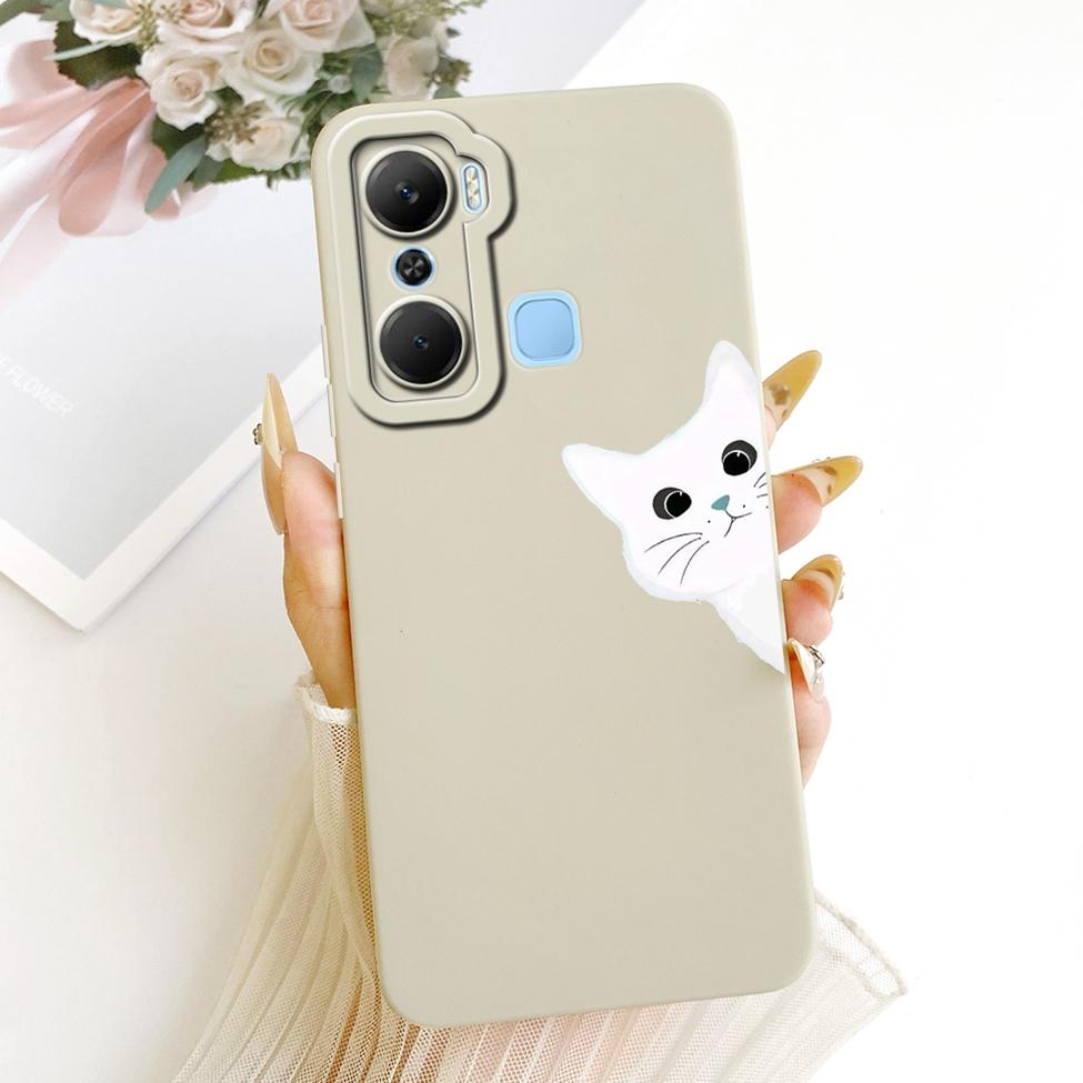 For Infinix X668C Phone Case For Infinix Hot 12 Pro Cover Silicone Cute Cat Fashion Funny Painted Casing For Inifnix Hot 12 Pro