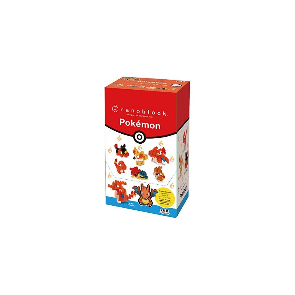 Kawada Nano Block Mini Nano Pocket Monster Fire Type NBMC_11S 1 Box of 6 Pieces