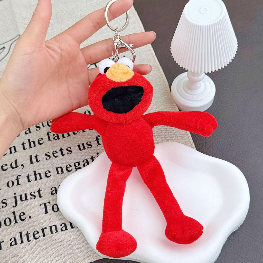 Korean Celebrity Sesame Street Frog Plush Doll Keychain and Backpack Pendant