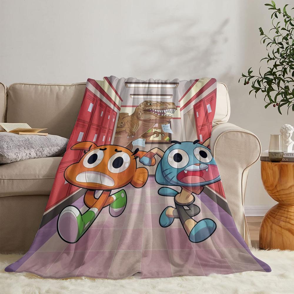 RIPThe Aamazing World Of Gumballs Throw Soft Flannel Throw Summer Blanket Lightweight Cozy Nap Blanket for Sofa Bed TravelR-I-P 75x100cm