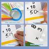 Multiplication Flash Cards 0-12 Visual Assisted Arithmetic Reusable Portable Flashcards for Kids