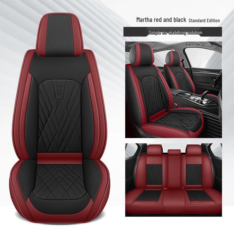 Universal Leather Car Seat Cushion: Durable, Full Wrap, All-Season Cover for Small Cars, SUVs, and Sedans
