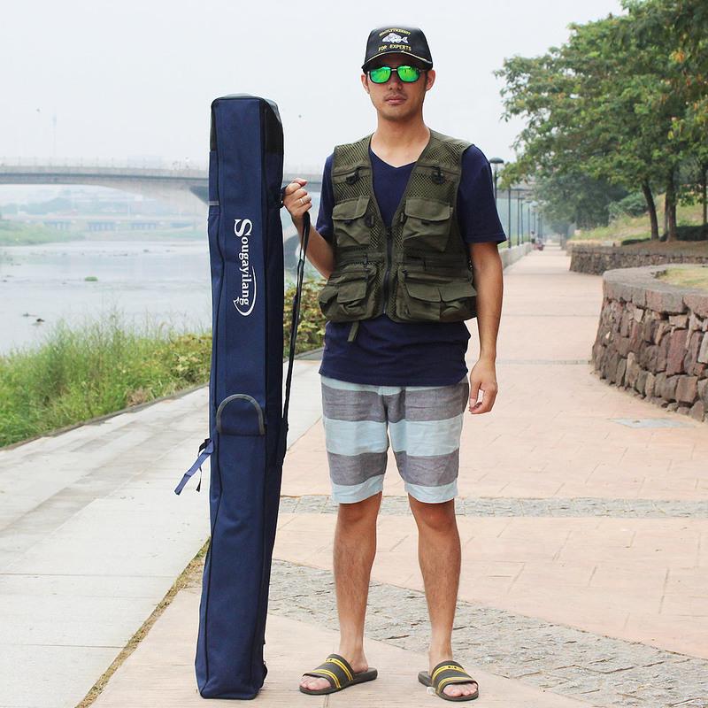 Borsa per attrezzatura da pesca Borsa per canna da pesca pieghevole Borsa per canna da pesca di grande capacità Borsa per attrezzatura impermeabile