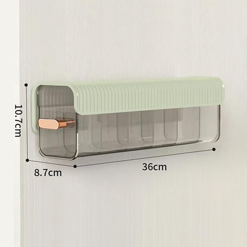 

Компактный настенный органайзер для нижнего белья, носков, галстуков, ремней, разделитель ящика-корзины без сверления для шкафа, спальни, общежития зелёный