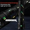 Super Bright White Laser Flashlight Use 4*181350Battery Rechargeable Powerful Al Alloy Torch Waterproof Zoom LED Flashlight