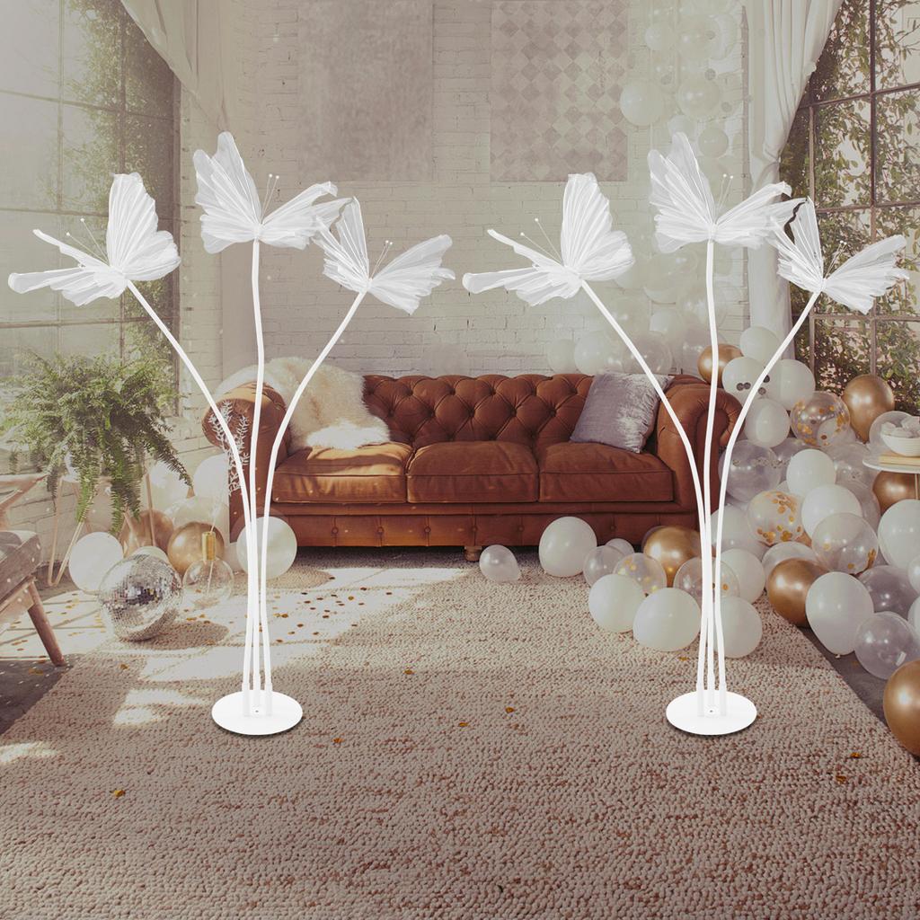 2pcs Realistic Artificial Butterfly Decor w/ Stable Standing Base,3D Lifelike Butterfly Ornament, Aesthetic Butterfly Sculpture