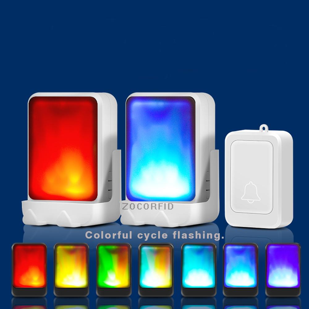 Doorbell 7 Color Lights Flash + Music Doorbell Home Wireless Elderly/Deaf Men Door Bell Motion Sensor Bell Ring Doorbell