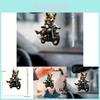 Cartoon Acrylic Motorcycle Dog Pendant Unique Car Decoration For Home And Backpack