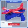 Foam Airplane Launcher Toy Foam Glider Long Range Hand Throwing Plane Toys One Click Ejection For Kids Outdoor Play Games