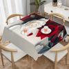 One red and white rose floral pattern tablecloth - Washable polyester rectangular table cover, suitable for picnicszyc
