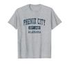 Phenix City Alabama AL Vintage Sport Design Navy T-Shirt