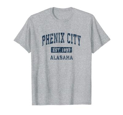 Phenix City Alabama AL Vintage Sport Design Marineblaues T-Shirt