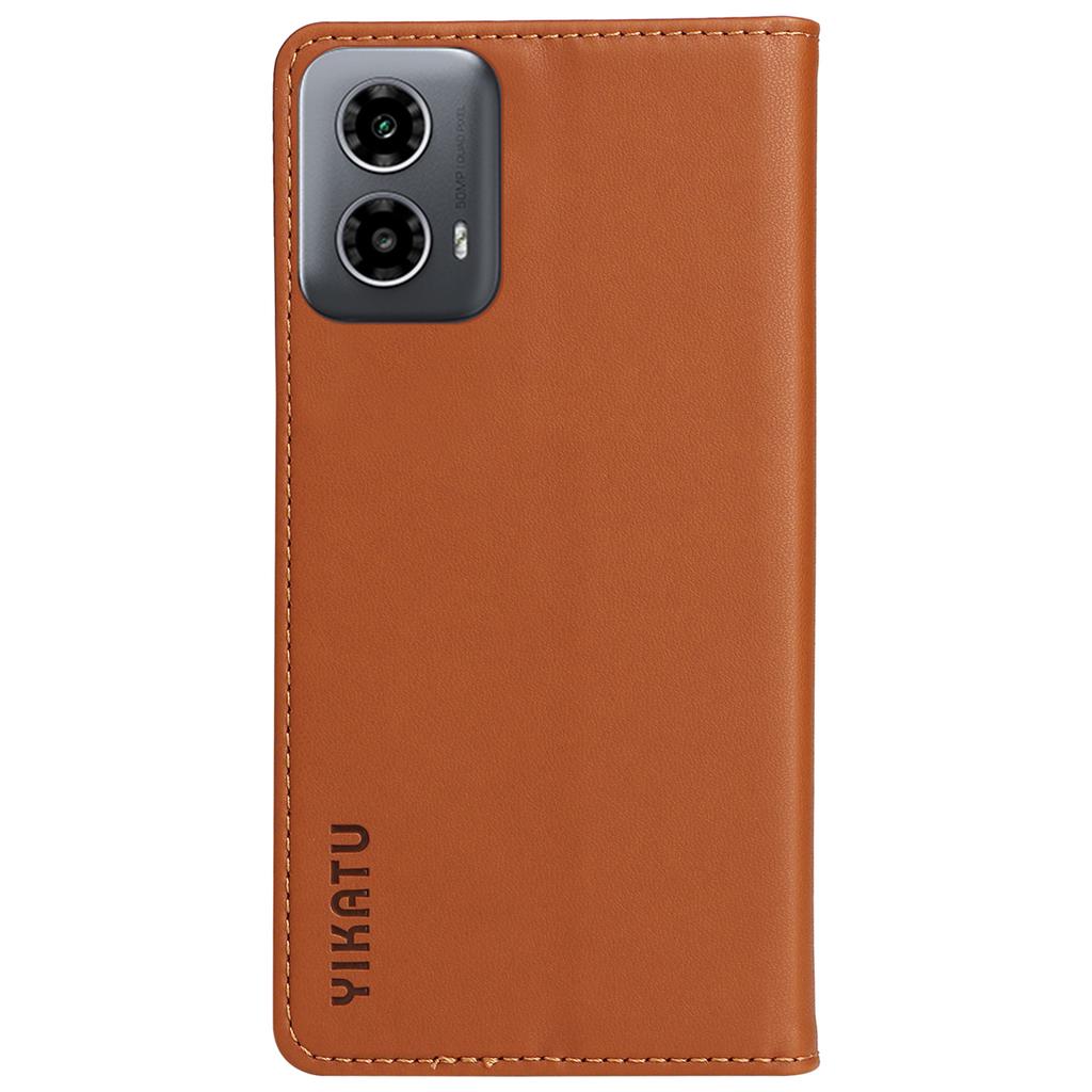 YIKATU YK-001 For Motorola Moto G45 5G/G34 5G Case Magnetic Closure Full Protection Leather Phone Cover