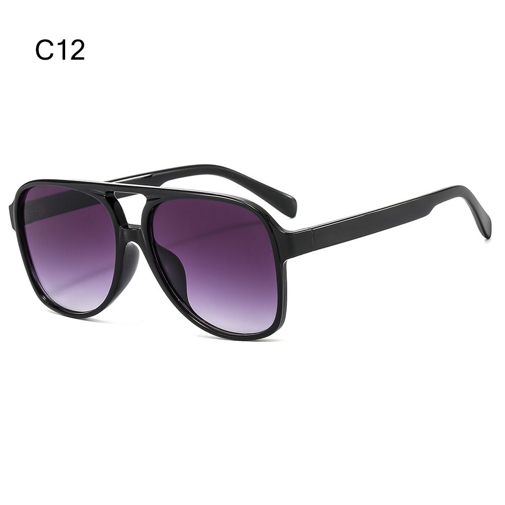 Trendy Double Bridge Oversized Pilot Sunglasses UV400 Protection Classic Big Shades 70s Sun Glasses for Women & Men