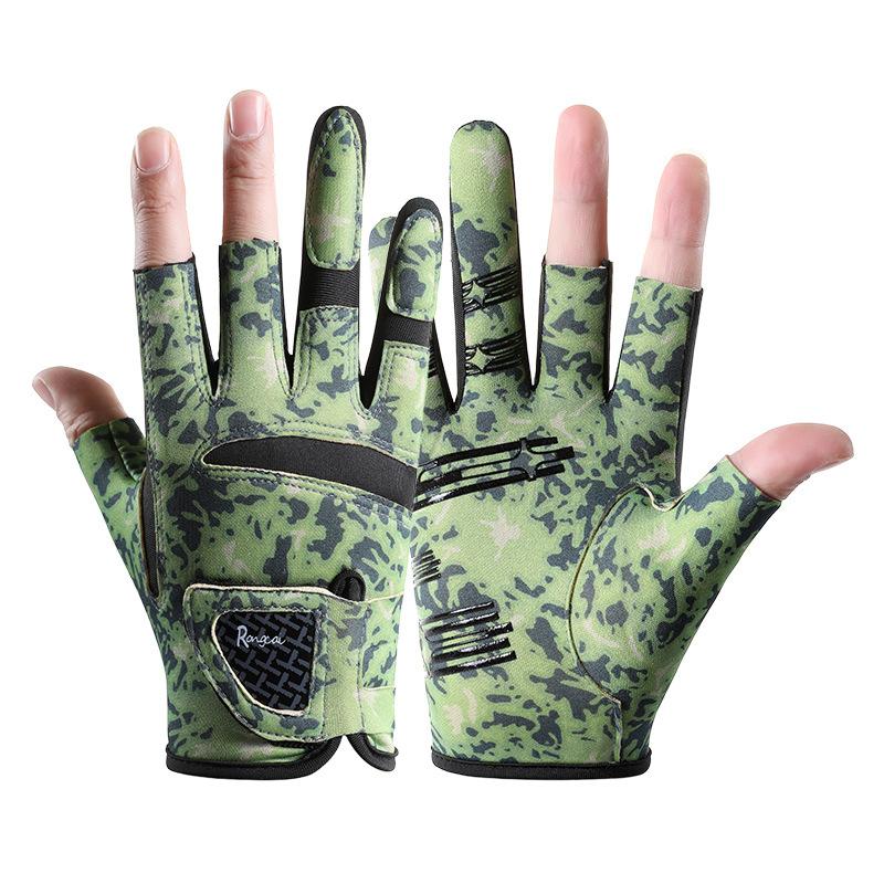 New Fishing Gloves for Men and Women Lascielli Non Slip Breathable Three Finger Cool Sun Protection Non Slip Fishing Gloves