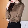 First-line Cut Label Women's Autumn Shirt Mulberry Silk Shirt Shirt Female Temperament Silk Top