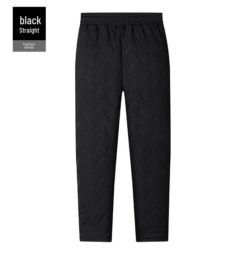 Men's Waterproof, Warm Lamb Fleece Pants - Loose Fit, Plus Size, Straight-Leg, Autumn/Winter Essentials